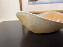 Asymmetrical Ceramic Bowl in Soft Orange Glaze