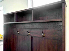 Rustic Dark Stain Hall Tree