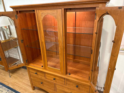 Richardson Brothers Lighted Cherry Hutch