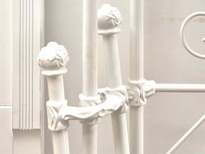 White Iron Frame King Bed