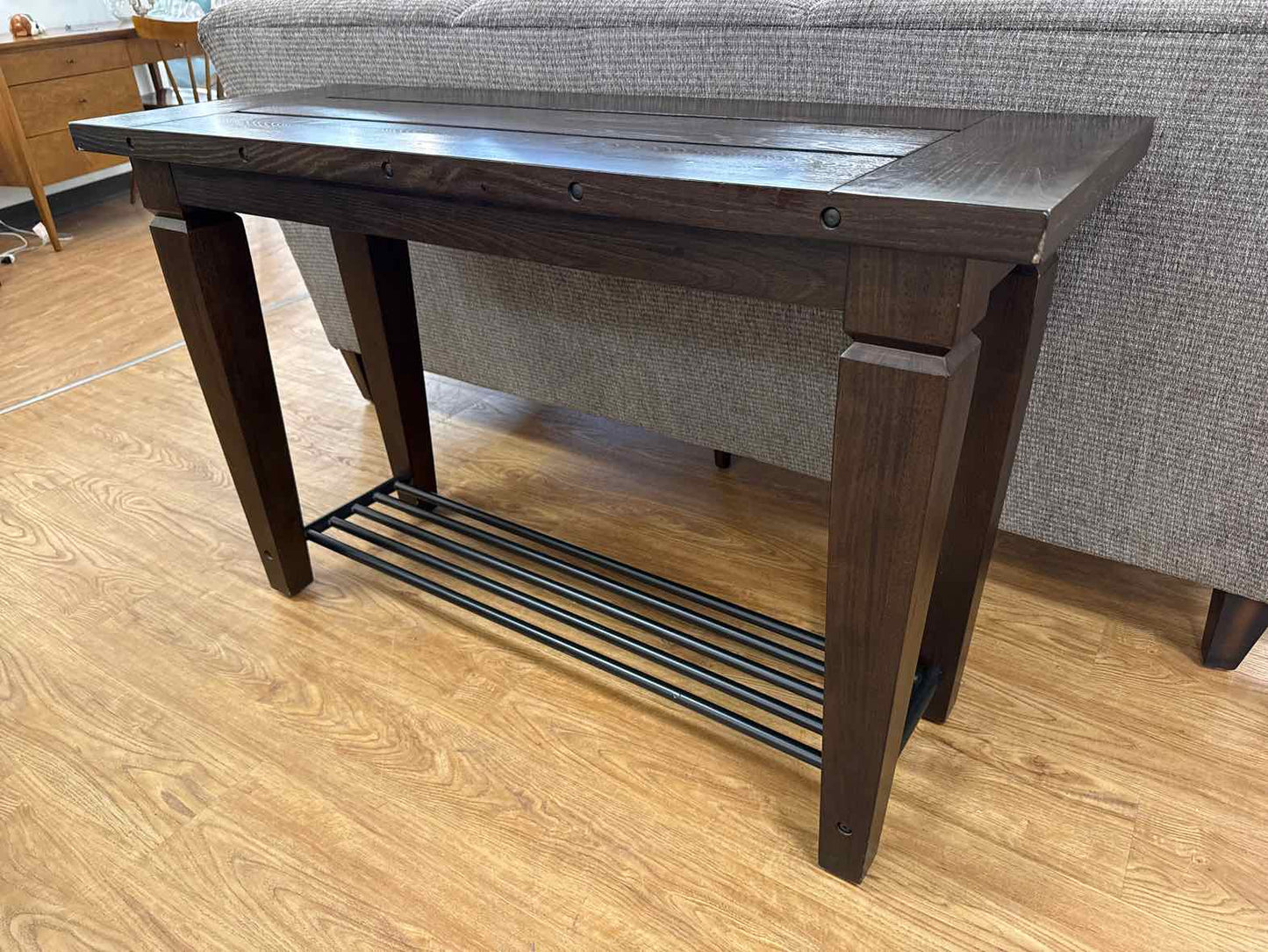 Klausner Espresso Console with Gallery Shelf