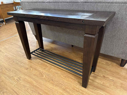 Klausner Espresso Console with Gallery Shelf