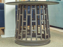 Michele Pelafas Paulo Round Accent Table in Black Granite on Bronze Iron Base