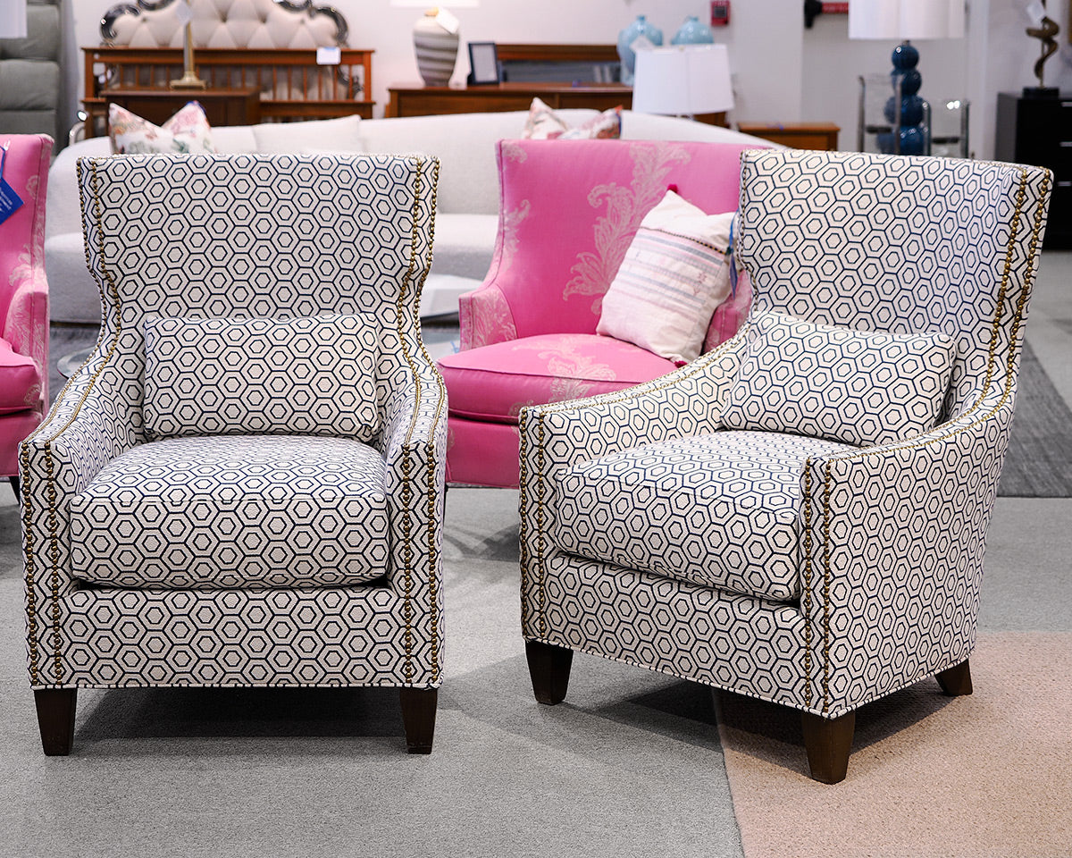 Pair of Kravet Upholstered Accent Chairs