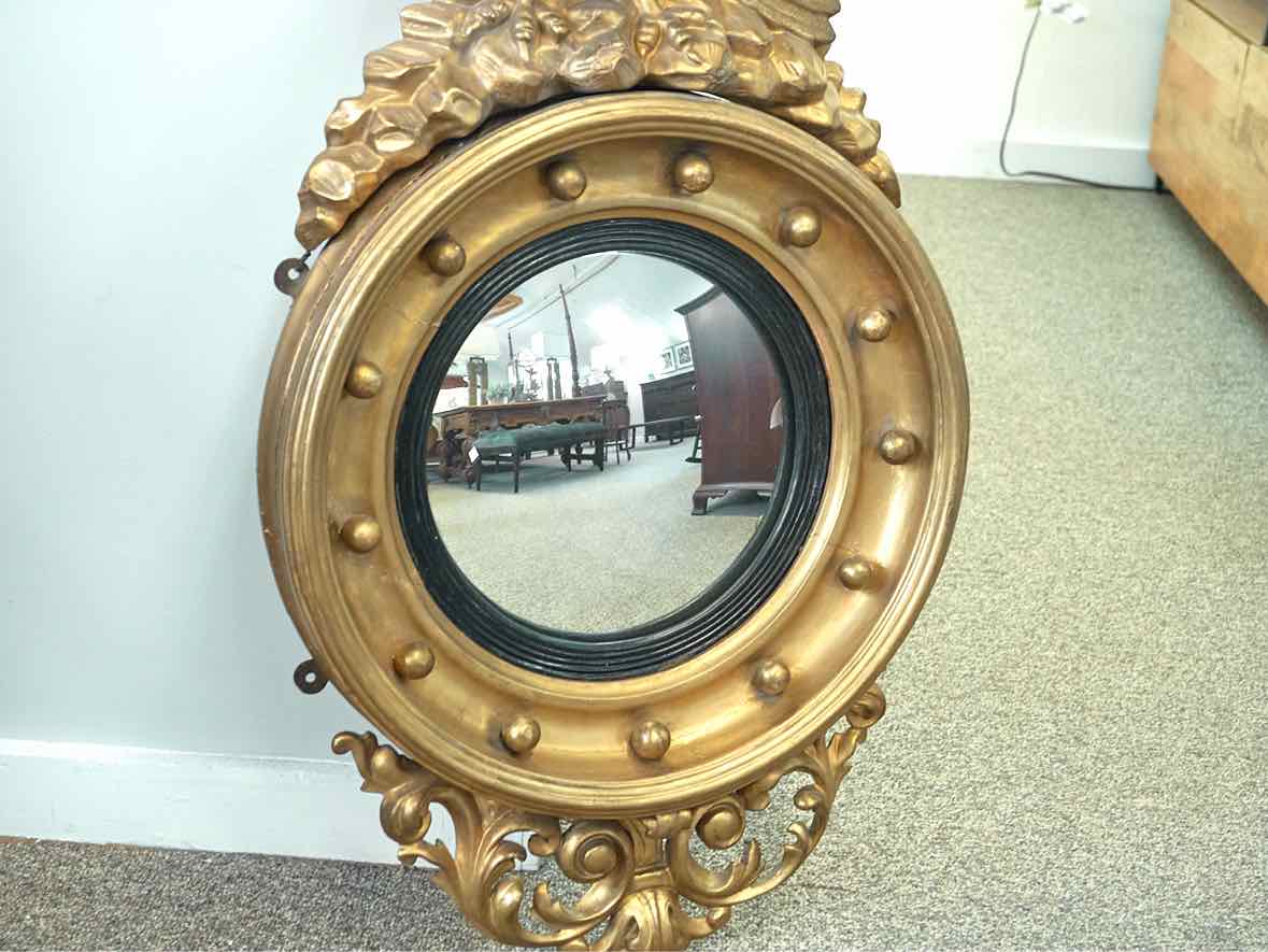Antique Federal Convex Eagle Mirror