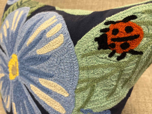 Rifle Paper Embroidered Floral Accent Pillow