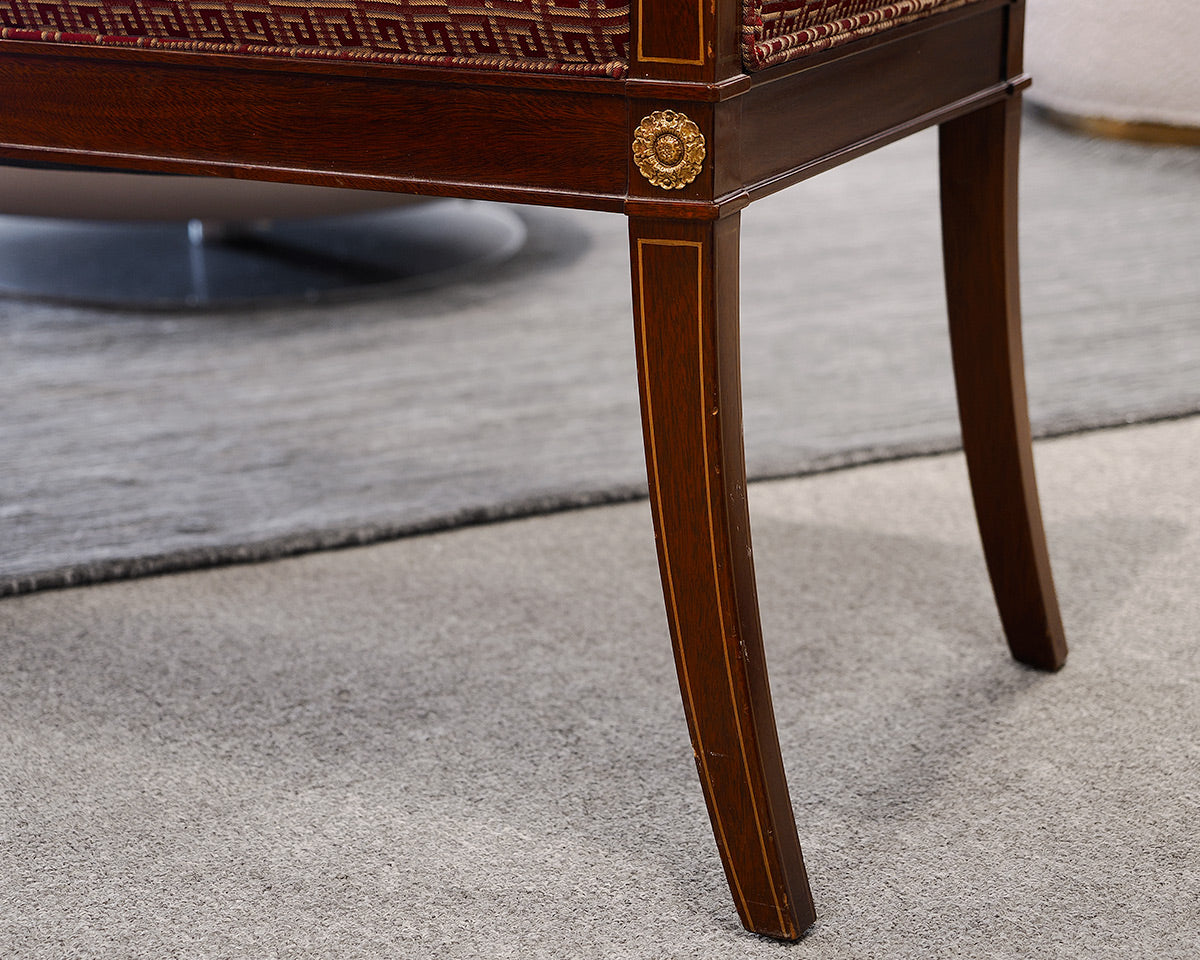 Kindel Neo-classical Mahogany Bench