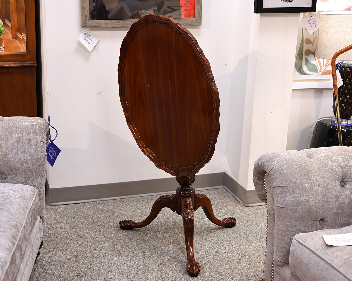 Mahogany Pie-Crust Tilt Top Tea Table