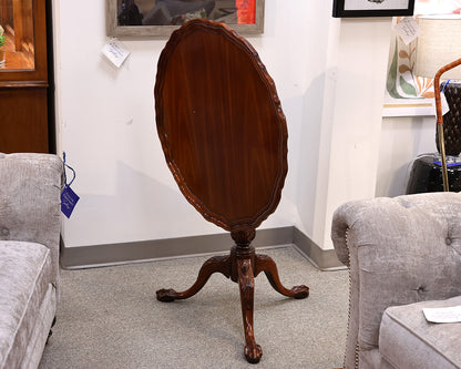 Mahogany Pie-Crust Tilt Top Tea Table