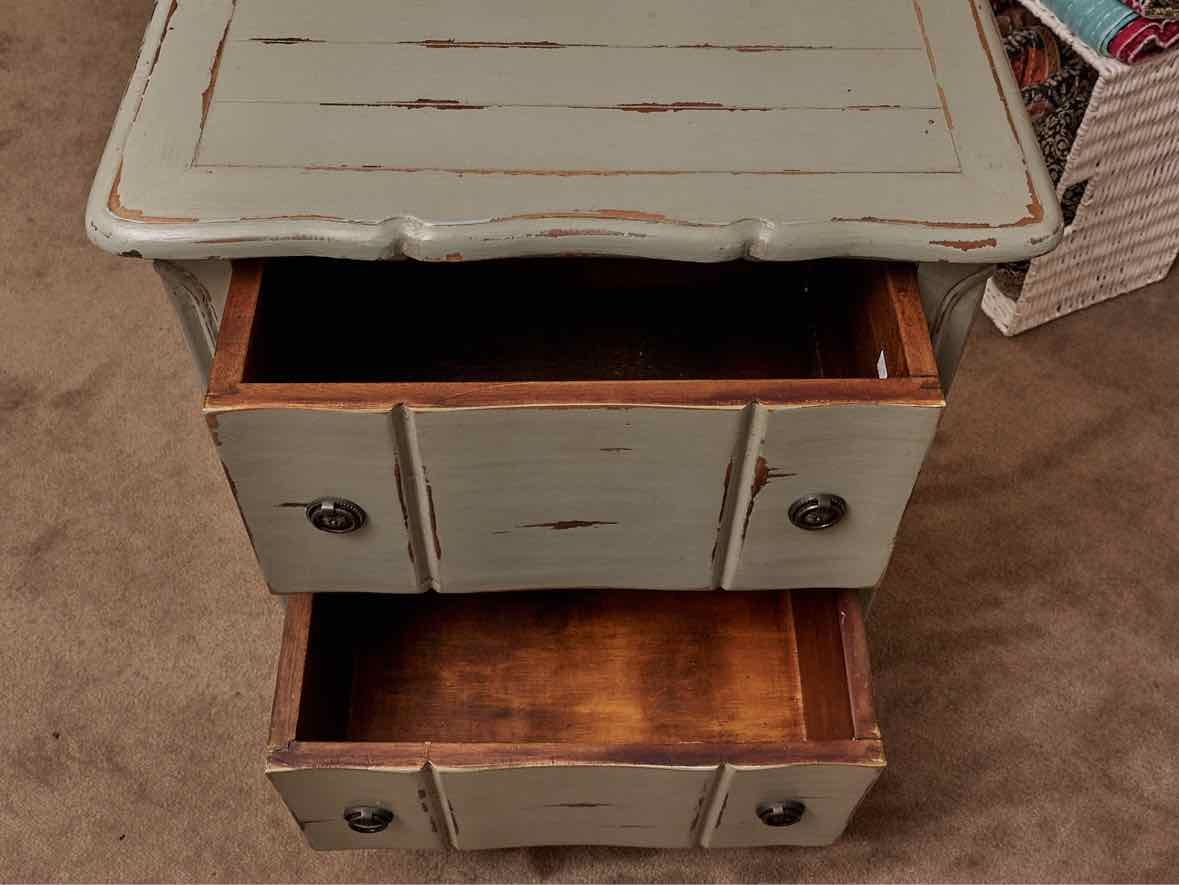 'Blue Sage'' Distressed Finish 2 Drawer Accent Chest