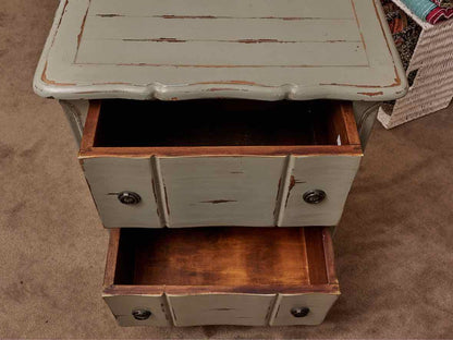 'Blue Sage'' Distressed Finish 2 Drawer Accent Chest