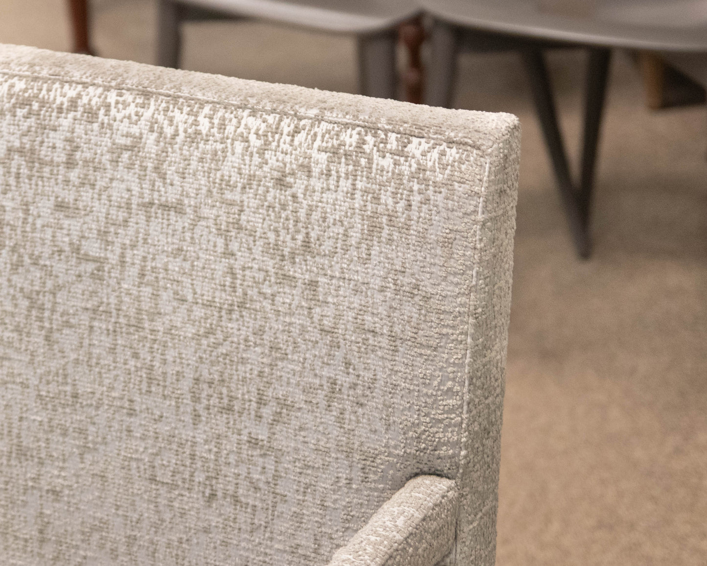 Bernhardt Set Of 10 Oyster Grey Upholstered Dining Chairs
