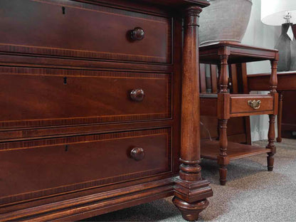 Thomasville Mahogany Finish Empire Style Bachelor's 4 Drawer  Chest