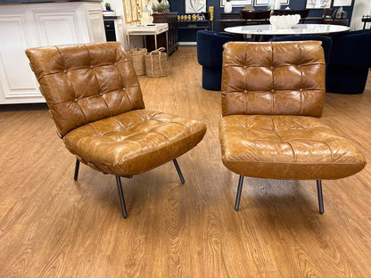 Pair of MCM Leather Chairs