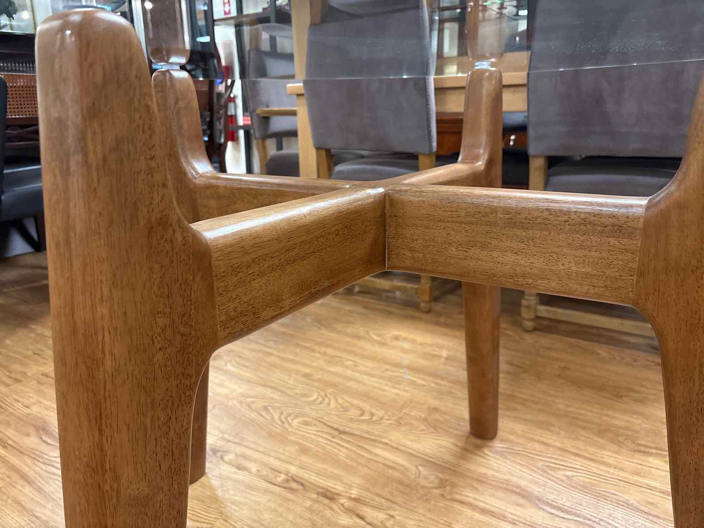 Crate & Barrel 'Tate' Glass Top Dining Table