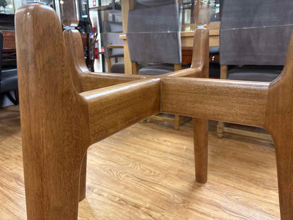 Crate & Barrel 'Tate' Glass Top Dining Table