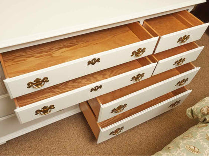 Colonial Furniture Co White Finish Triple 10 Drawer Dresser