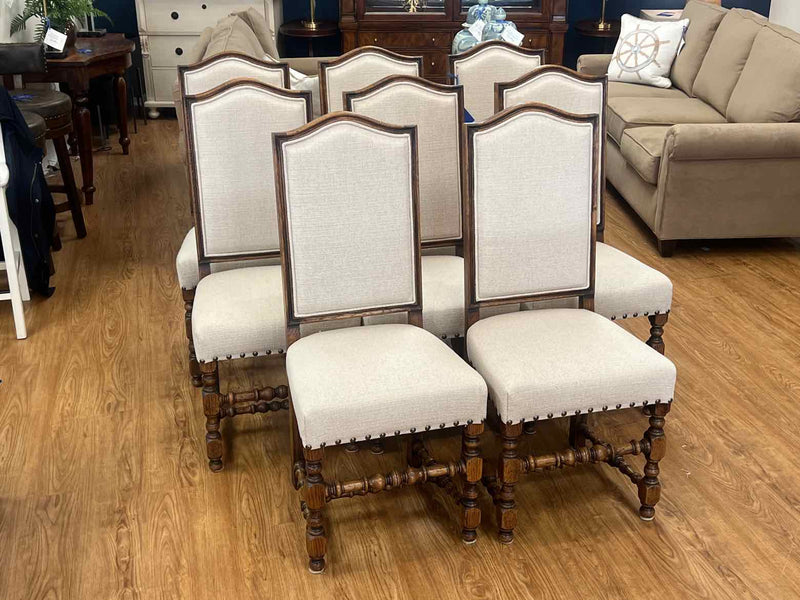 Set of 8 Louis XIII Dining Chairs