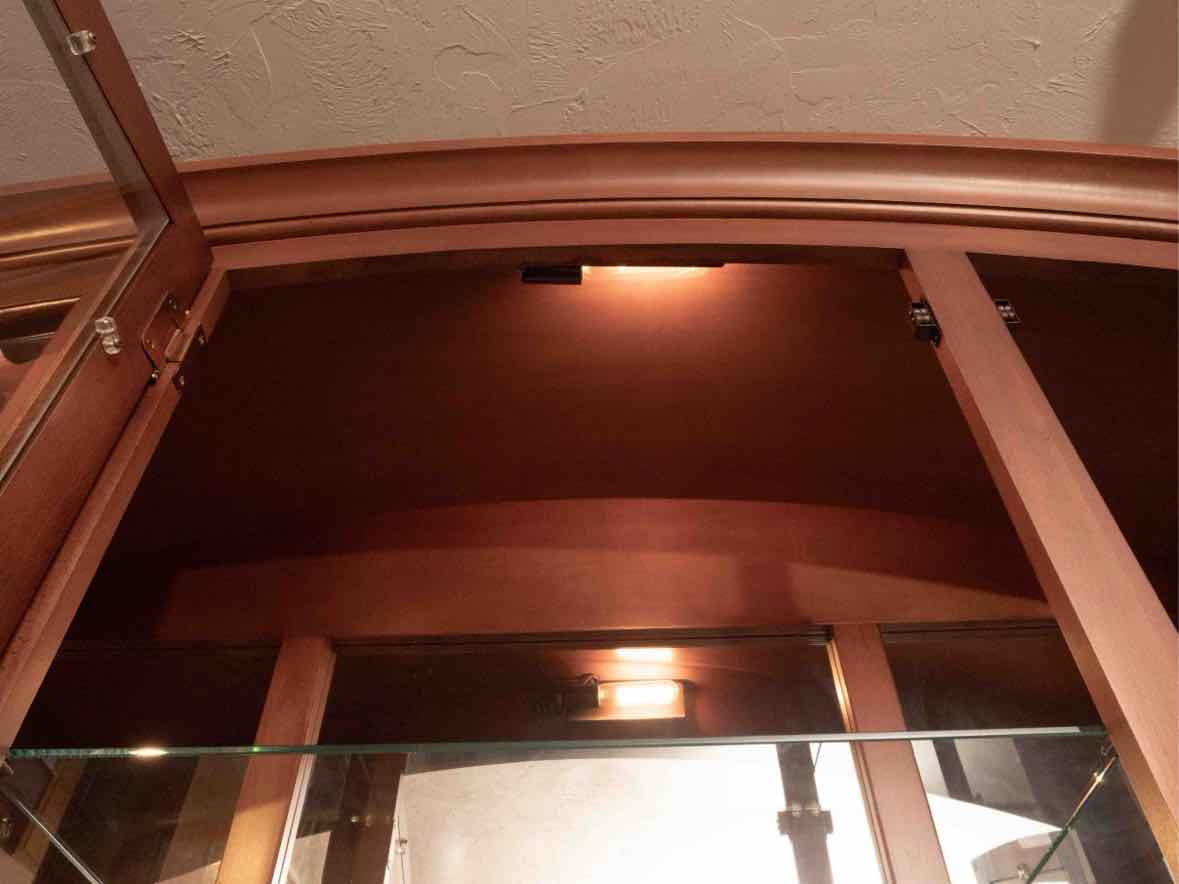 Birch Dome Top 2 piece China Cabinet with Glass Shelves