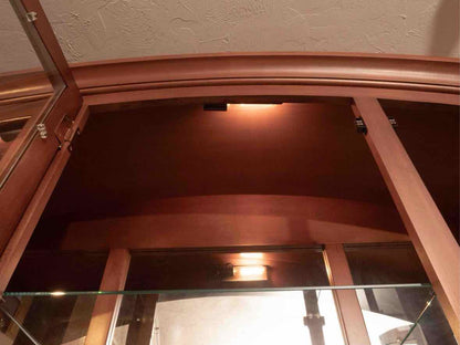 Birch Dome Top 2 piece China Cabinet with Glass Shelves