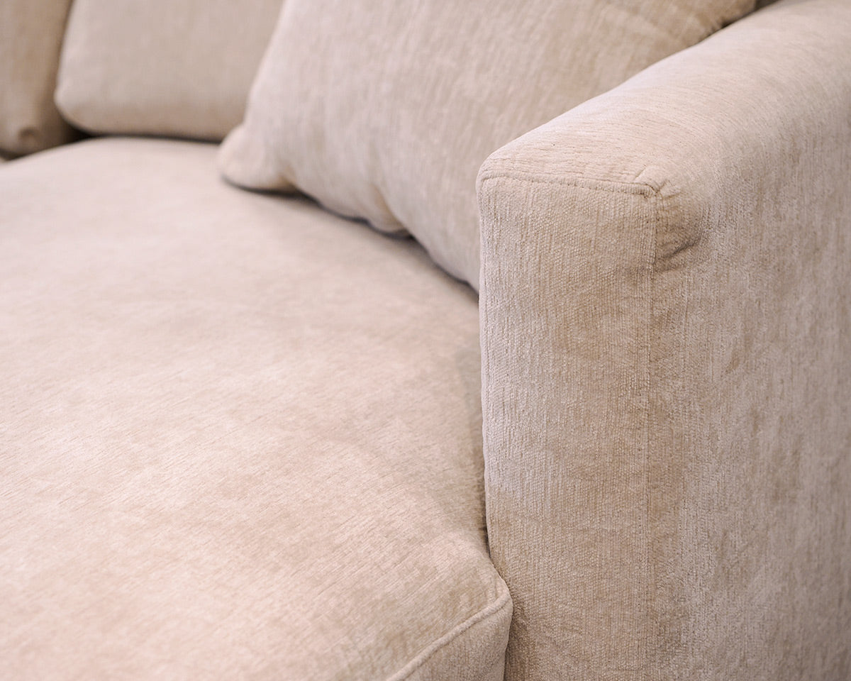 Crate & Barrel 3-Piece Sectional in a Beige Microfiber