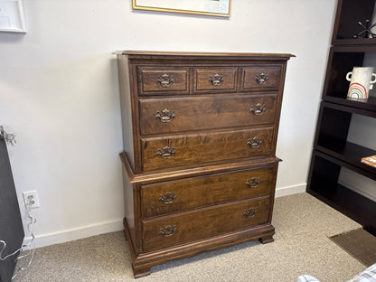 Heywood Wakefield Solid Maple5 Drawer Chest on Chest