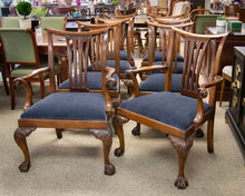 Set of 8 Mahogany Chippendale Dining Chairs with Ball & Claw Feet