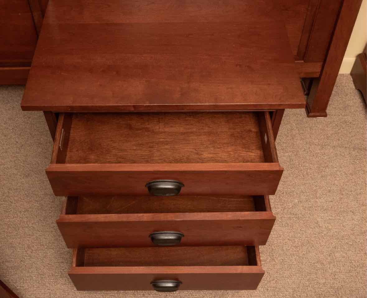 Pair of Mission Style Cherry Nightstands