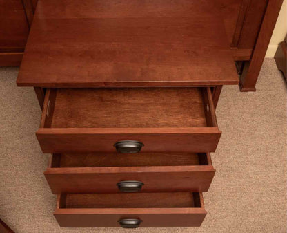 Pair of Mission Style Cherry Nightstands