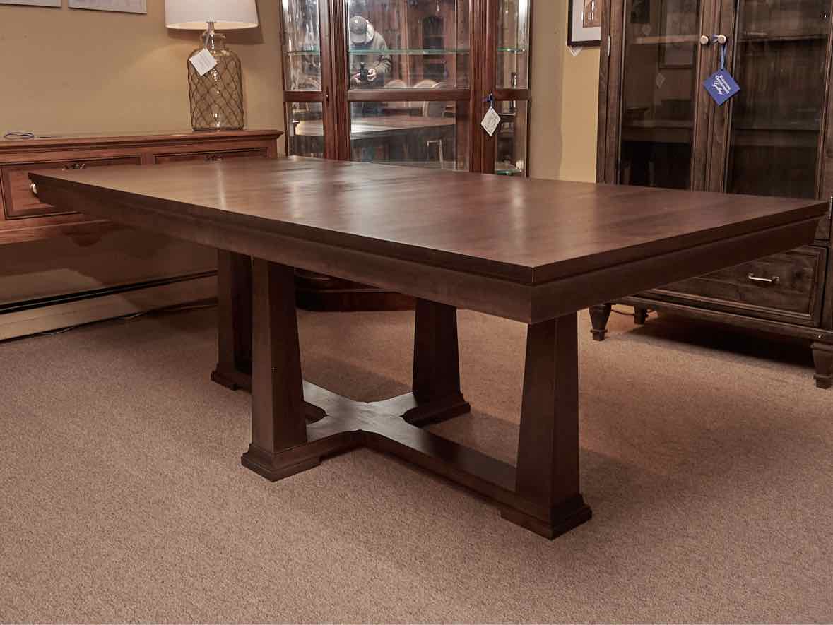 Gat Creek Cherry 'Latham' Pedestal Extension  Dining Table In  Cocoa Finish