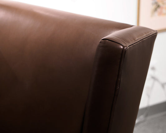 Pair of Donghia Leather Accent Chairs
