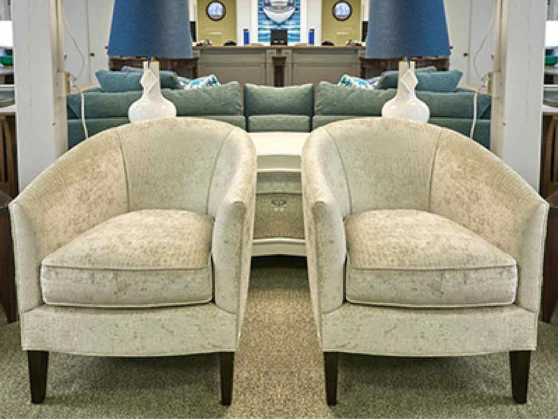 Pair of Boston Interiors 'Charlize' Barrel Chairs in Giraffe Print