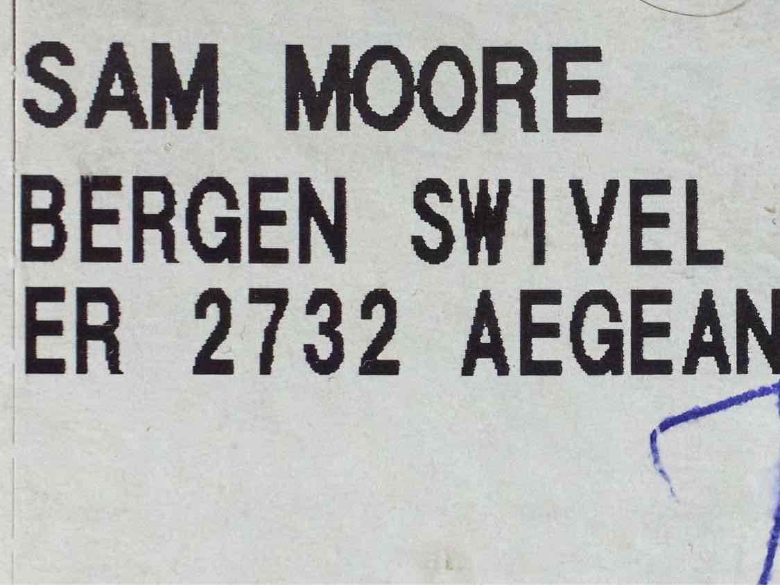 Sam Moore Blue Swivel Rocker Chair