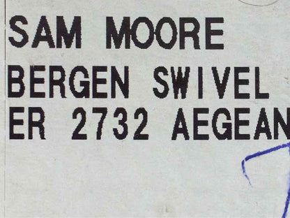 Sam Moore Blue Swivel Rocker Chair