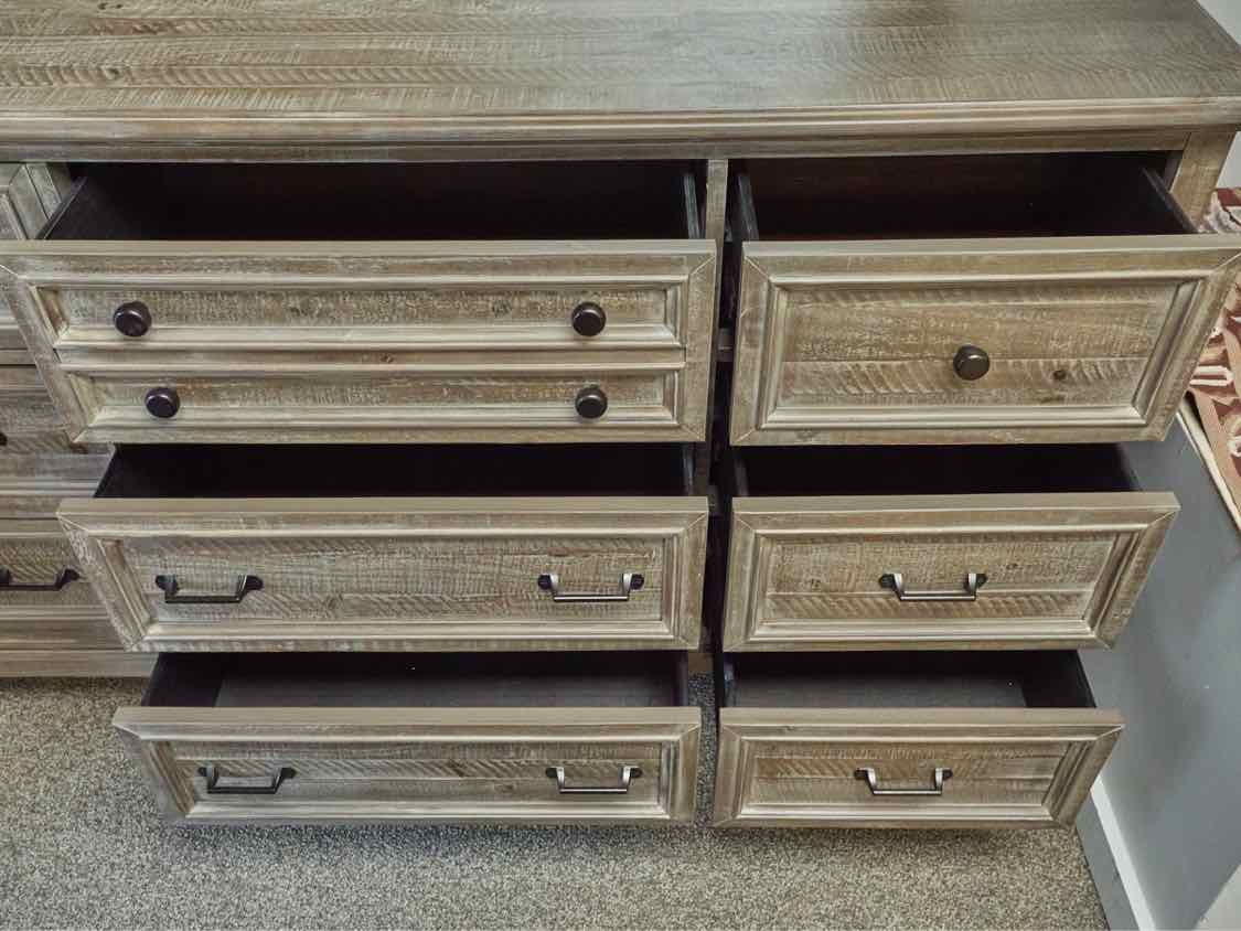Driftwood Grey Dresser & Mirror