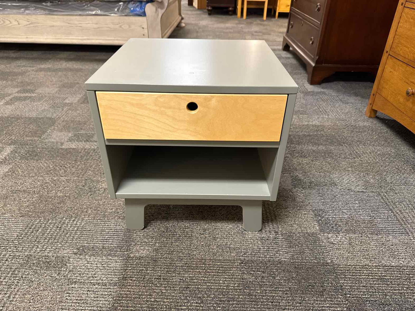 Oeuf 'Sparrow' Gray & Birch Nightstand