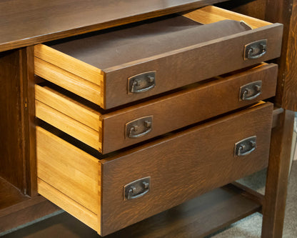 Stickley Mission Oak Sideboard with Paneled Plate Rail