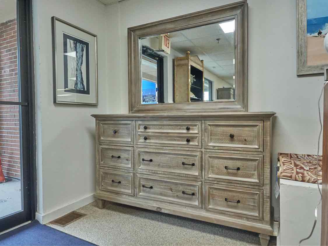 Driftwood Grey Dresser & Mirror