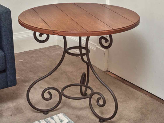 Ethan Allen 'Legacy Collection' Maple Scrolled Base Accent Table