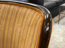 Pair of Striped Bergere Chairs