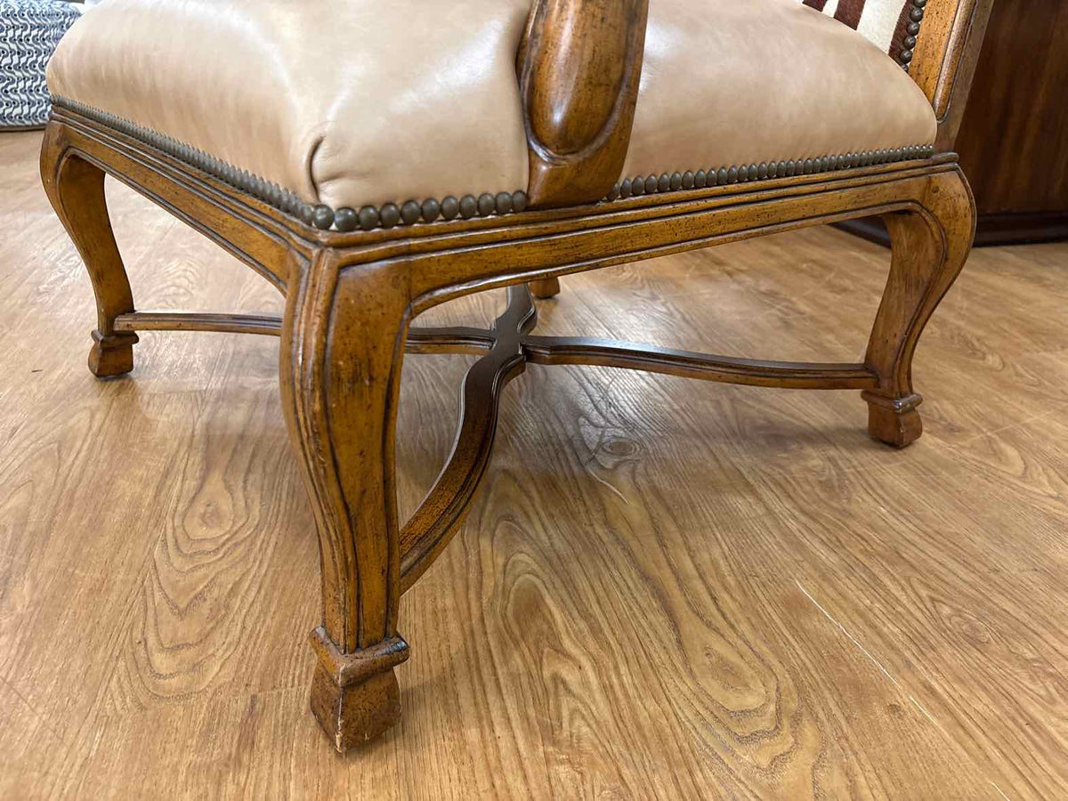Pair of Carved Wood Zebra Armchairs