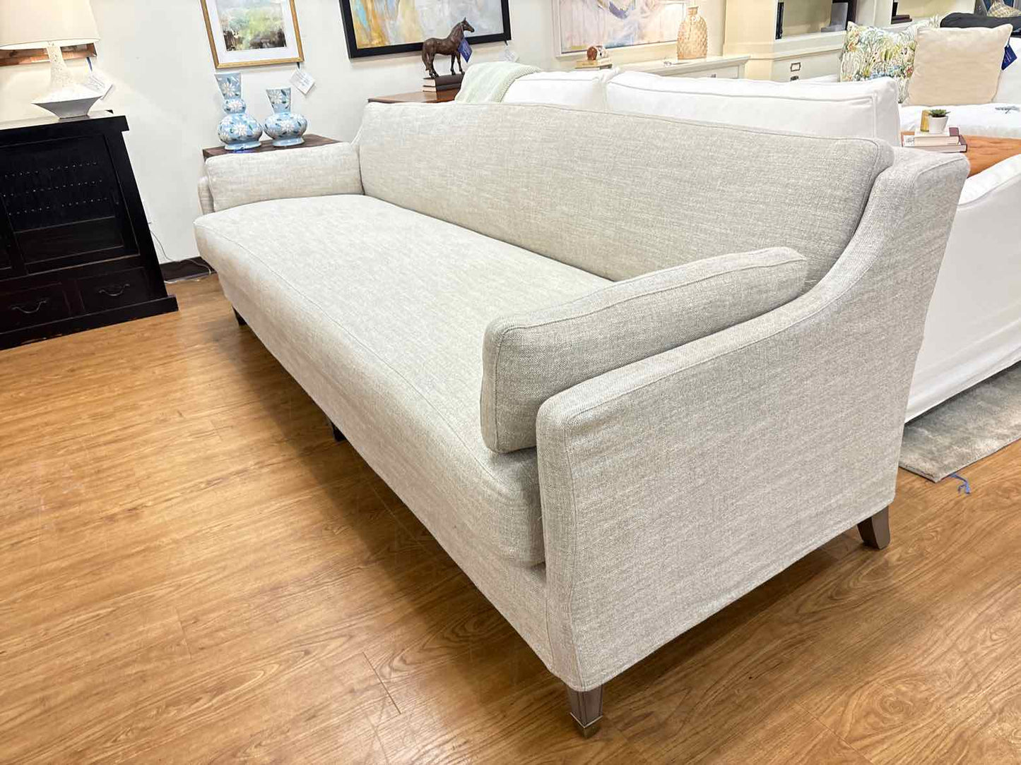 Lee Industries Slipcovered Bench Seat Sofa