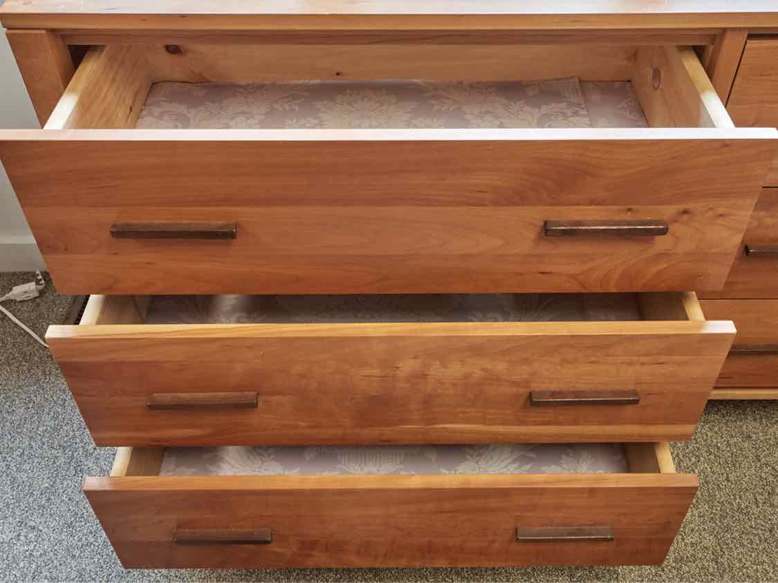 Solid Cherry Six Drawer Dresser