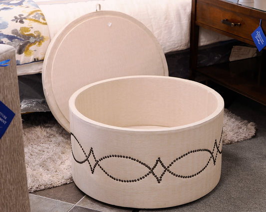 Caracole Round Storage Ottoman