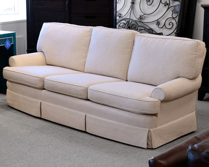 Custom 3 Cushion Skirted Sofa
