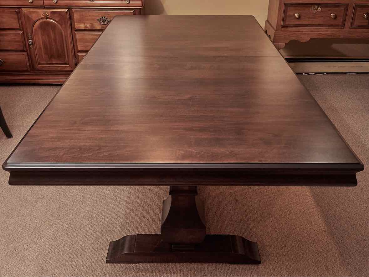 Gat Creek 'Palisade'' Cherry Pedestal Extension  Dining Table In Cocoa Finish