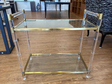 Acrylic and Brass Bar Cart