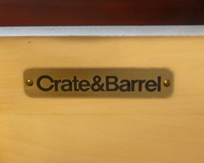 Crate & Barrel Six Drawer Dresser In Cocoa Finish W/ Bronze Knobs