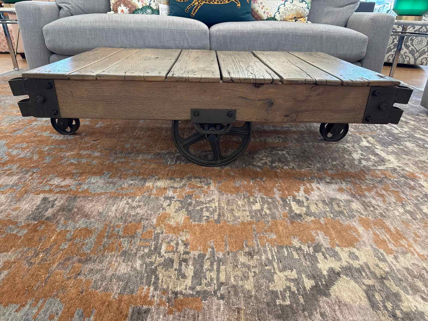 RH Industrial Cart Cocktail Table