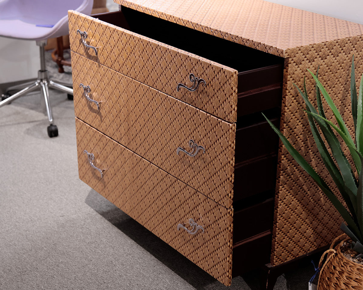 3-Drawer Wrapped Accent Chest